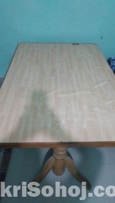 Used Wooden Dinning Table + Chair